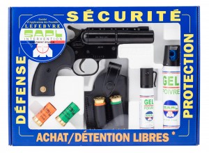 Photo AD115 SAPL - Pack sécurité pistolet Gomm-Cogne GC27 SAPL + boîte 10 cartouches chevrotine 12/50