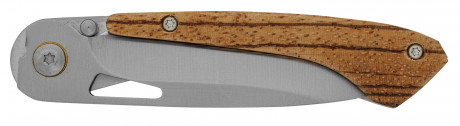 Photo LC3746-05 Couteau pliant à ouverture à pivot avec manche en bois