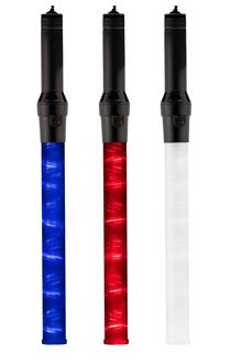 Flashing red or blue light stick with batteries
