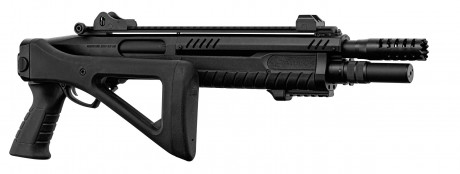 Photo LG3050-02 Réplique fusil à pompe FABARM STF12 Compact noir Gaz