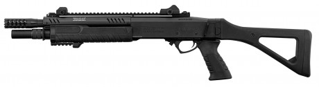 Photo LG3050-05 Réplique fusil à pompe FABARM STF12 Compact noir Gaz