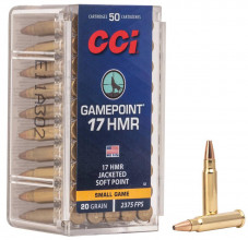 CCI .17 HMR TNT Gamepoint 20 grain cartridges