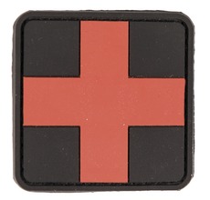 PVC patch first aid cross red 5.5 x 5.5cm