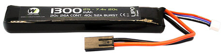 LiPo battery stick 7.4 v / 1300 mAh