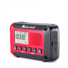 Photo A69184 Radio Urgence Midland modèle ER250BT rouge avec technologie Bluetooth