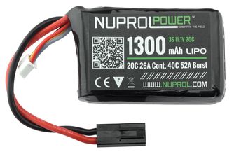 11.1V / 1300 mAh micro LiPo battery