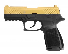 Photo ACP673-1 Pistolet à blanc SIG SAUER P320 noir 9mm P.A.K. Gold