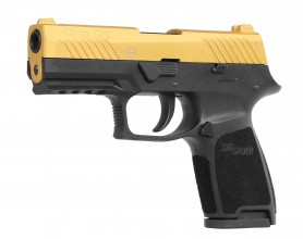 Photo ACP673-3 Pistolet à blanc SIG SAUER P320 noir 9mm P.A.K. Gold