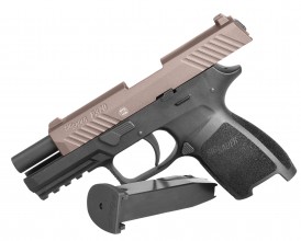 Photo ACP674-4 SIG SAUER P320 blank pistol black 9mm PAK Pink Gold