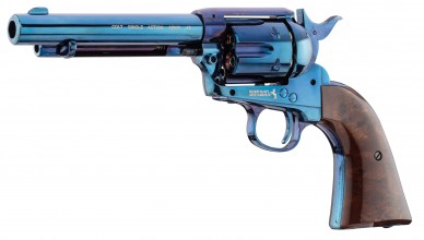 Photo ACR246-01 Colt Simple Action Army 45 revolver blue with diabolos cal. 4.5 mm
