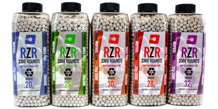 Airsoft balls 6mm RZR BIO in bottle 3500 bbs