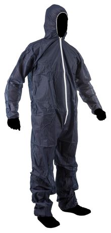 Blue adult disposable coverall