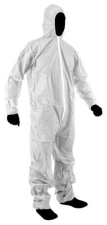 Adult white disposable coverall