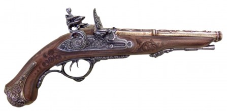 Photo CD1026-01 Réplique décorative Denix de pistolet français à 2 canons 1806