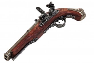 Photo CD1026-05 Réplique décorative Denix de pistolet français à 2 canons 1806