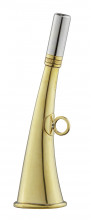 Flat pocket horn 16 cm polished brass - Elless