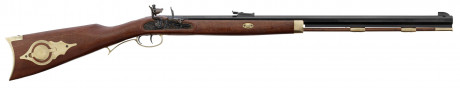 Photo IN147-5 Investarm Hawken 130b black flintlock powder rifle