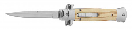 Italian type automatic knife OTF wood handle