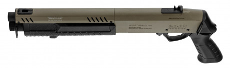 Photo LG3056-08 Réplique fusil à pompe FABARM STF12 Short Initial TAN Gaz
