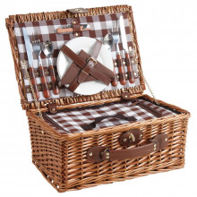 Photo MAL521-02 Insulated wicker picnic suitcase