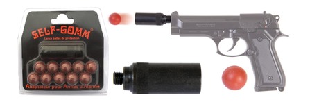 Photo MD450-3-Adaptateur pour armes d'alarme + 10 projectiles - Self Gomm