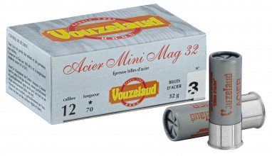 Photo ML3315 Cartridges Vouzelaud Steel Mini Mag 32 - Cal. 12/70