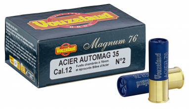 Cartridges Vouzelaud - Steel Auto Mag 35 - Cal. 12/76