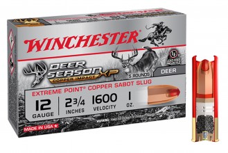 Winchester DEER SEASON lead free cartridge - Cal 12/70