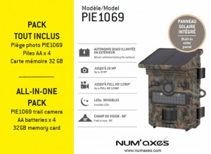 Photo NUM546P-09 Num'Axes PIE1069 camera trap pack (without batteries and without SD card)