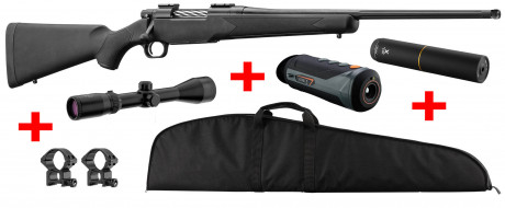 Photo PCKMOPIXFRA1 Mossberg Patriot 243 Winchester big hunting pack