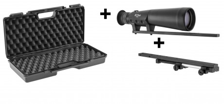 Photo PCKOP133-4 Pack bezel hut 1/2 twin 9 x 63 RTI + anti-recoil support + briefcase