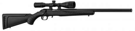 Photo RU100-01 Ruger American Rimfire Bolt Action Rifle Caliber .22LR 22'' 1/2''-28 + Scope 3-9x40