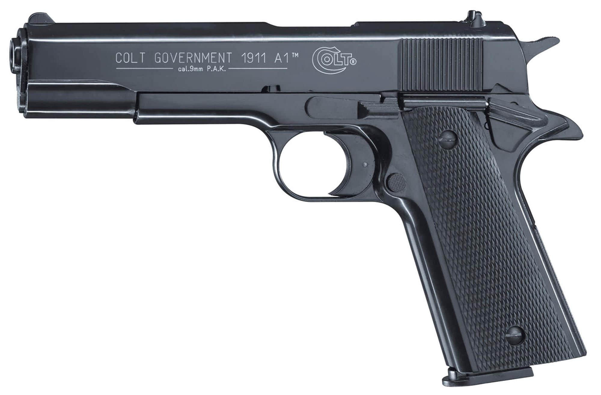 Pistolet 9 mm à blanc Colt Government 1911 A1 bronzé