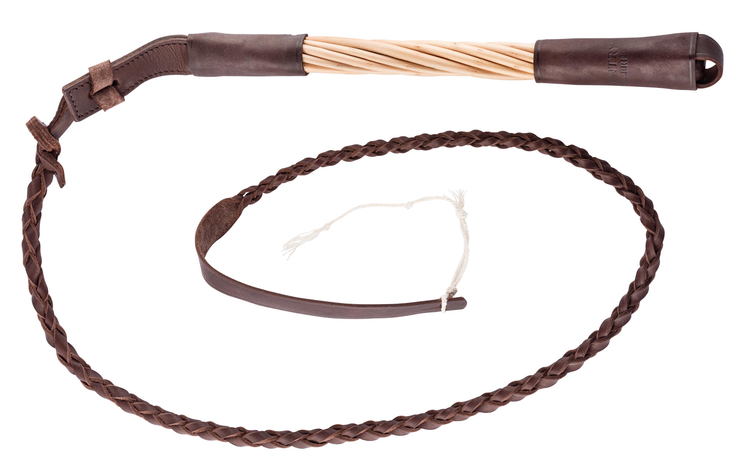 Cuir Noir Traditionnel Tressés Cordon Entraînement pour Chien de Chasse